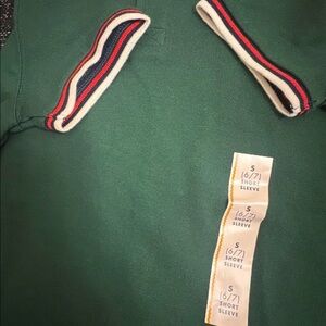 Cat & Jack Green Polo with Striped Accents